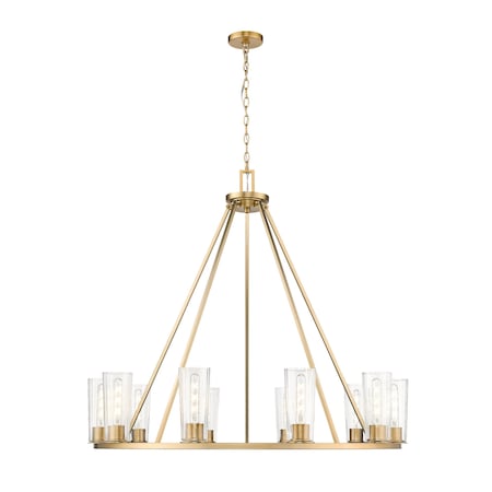 Z-Lite Titus 10 Light Chandelier, 46in. W x 28in. H, Modern Gold 826-10MGLD